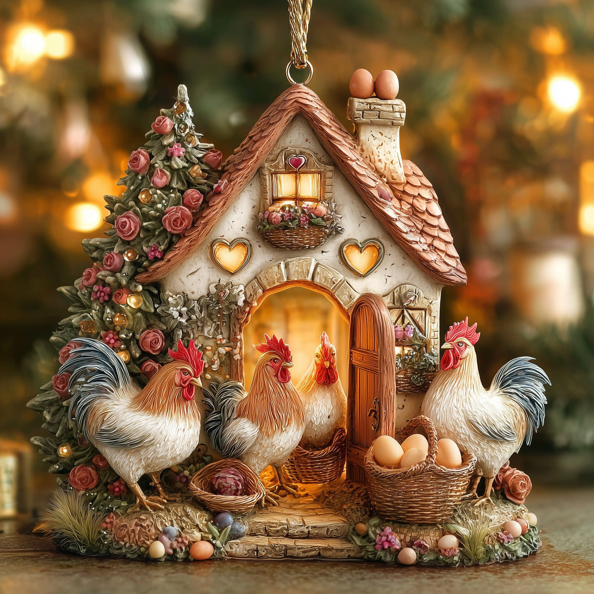 Rustic Farmhouse Mica Ornament GFSPNL13
