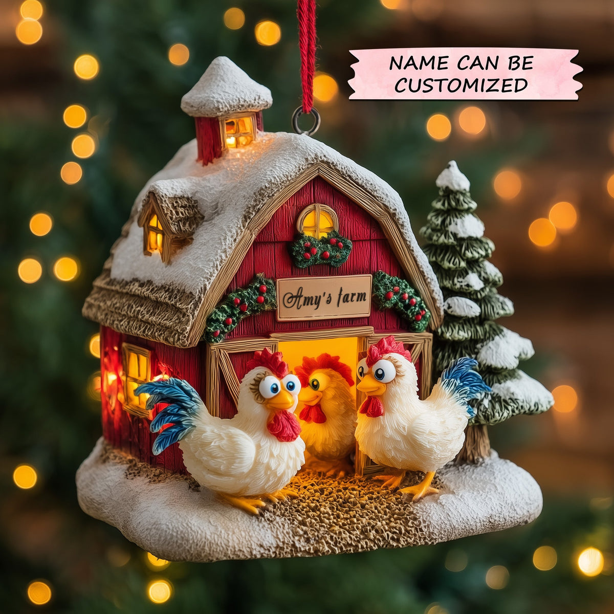 Rustic Farmhouse Mica Ornament GFCUZ GFSPTP1