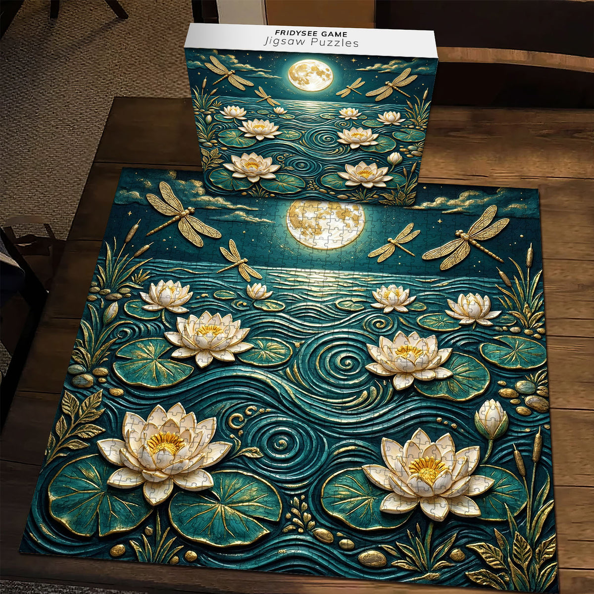 Moonlit Lotus Jigsaw Puzzles GFTOQM3440