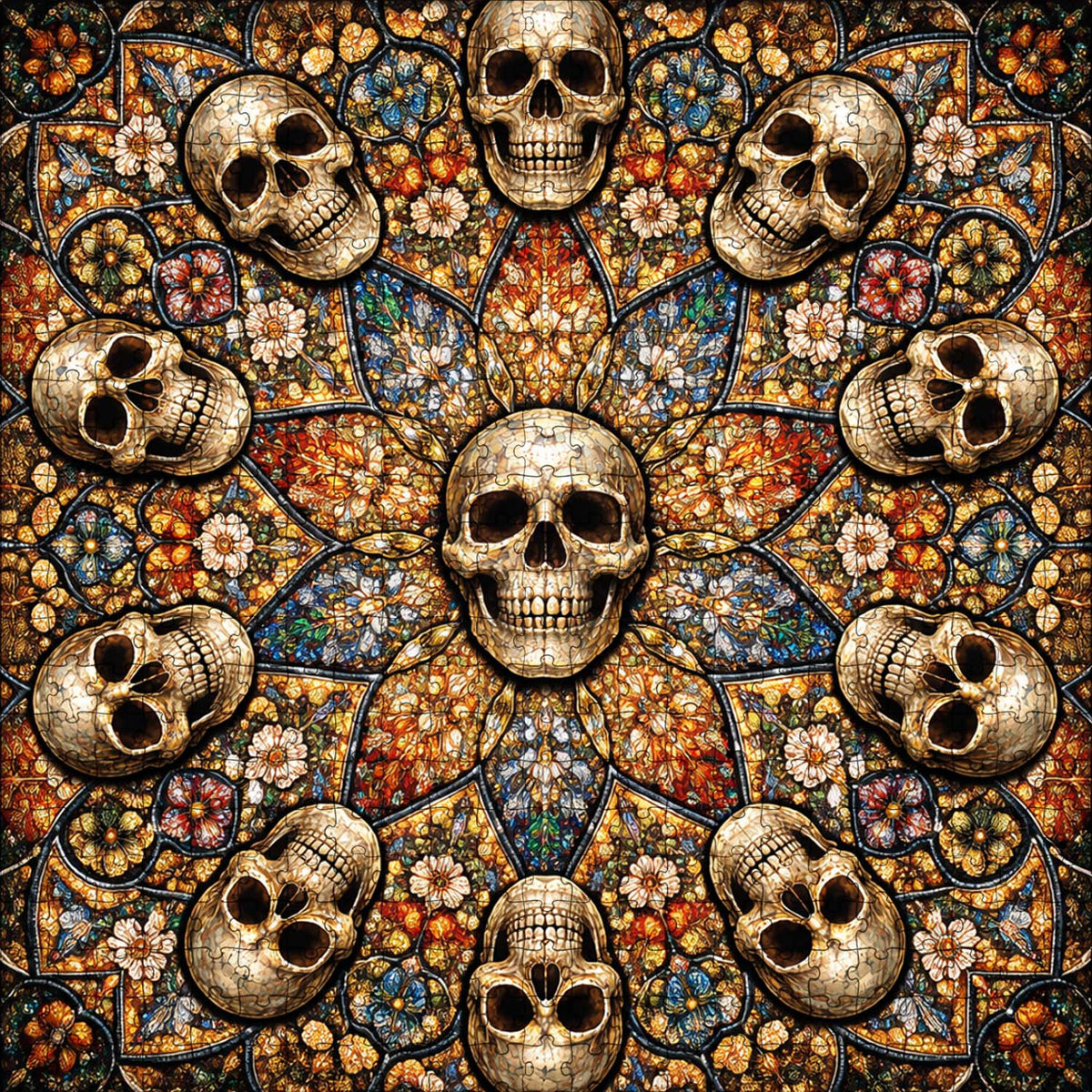 Skull Serenity Jigsaw Puzzles GFTOQA2038