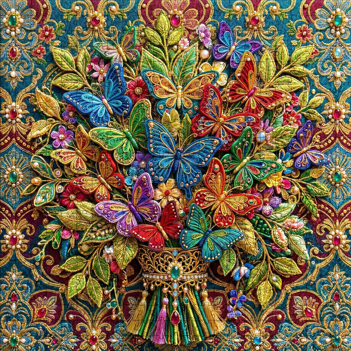 Jeweled Butterflies Jigsaw Puzzles GFTOQM3443