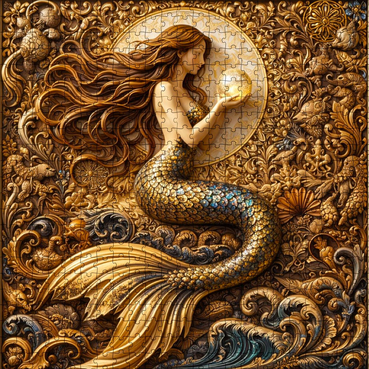 Emerald Mermaid Jigsaw Puzzles GFTOMA9977