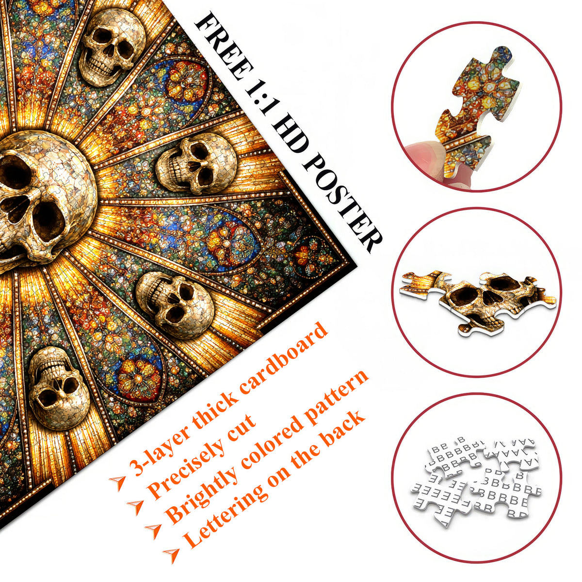 Skull Serenity Jigsaw Puzzles GFTOQA2037