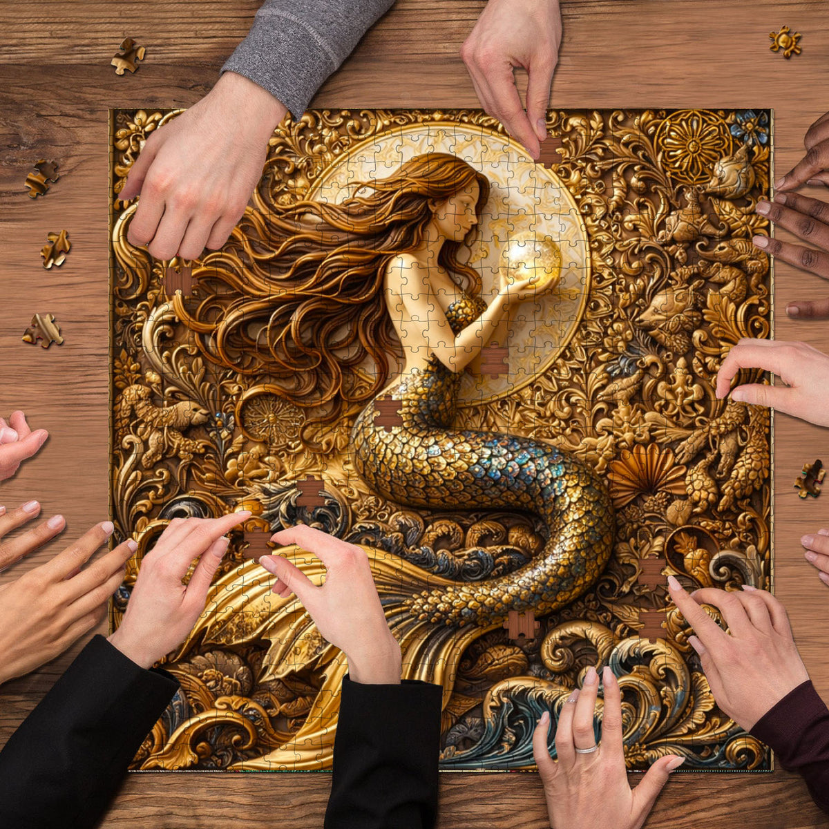 Emerald Mermaid Jigsaw Puzzles GFTOMA9977