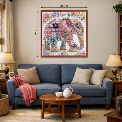 Jeweled Floral Elephant Jigsaw Puzzles GFTOHD14228