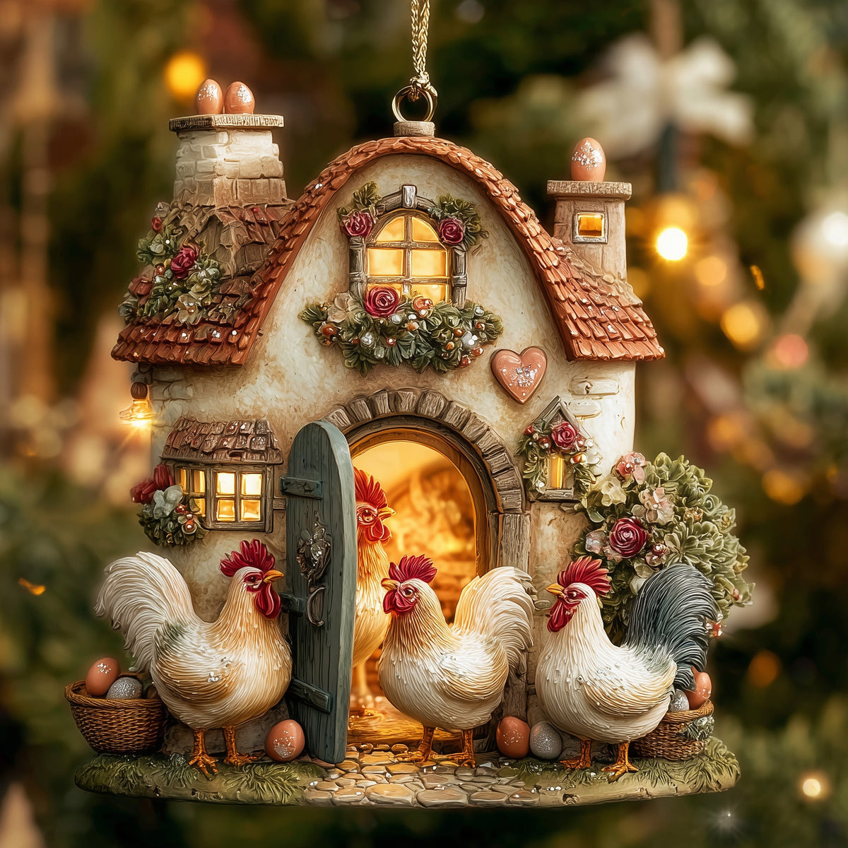 Rustic Farmhouse Mica Ornament GFSPNL15