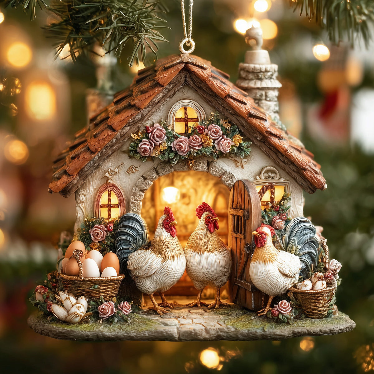 Rustic Farmhouse Mica Ornament GFSPNL16
