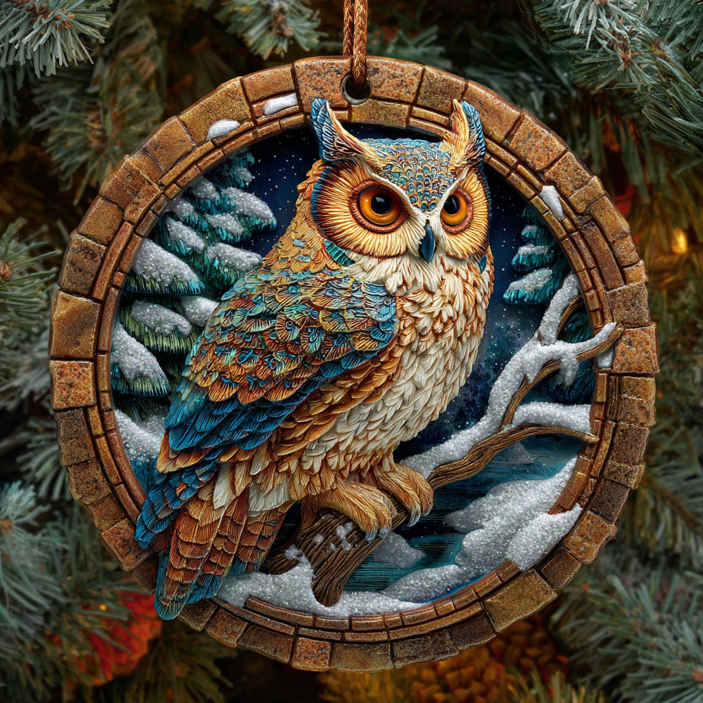 Mystical Owl Ceramic Ornament GFSPNL25
