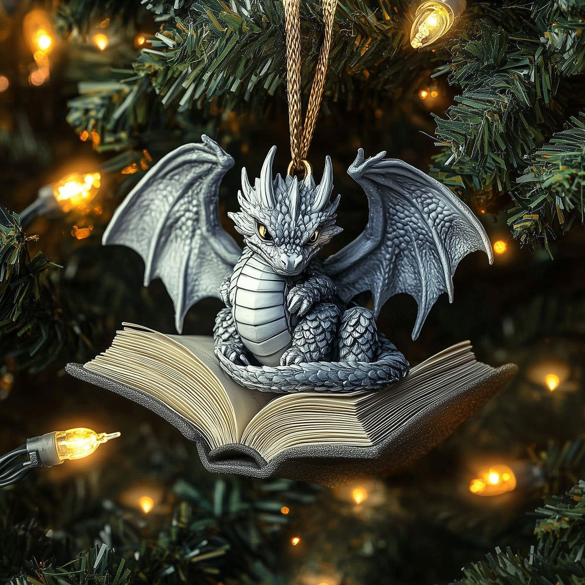 Sliver Dragon Ceramic Ornament GFSPNL43