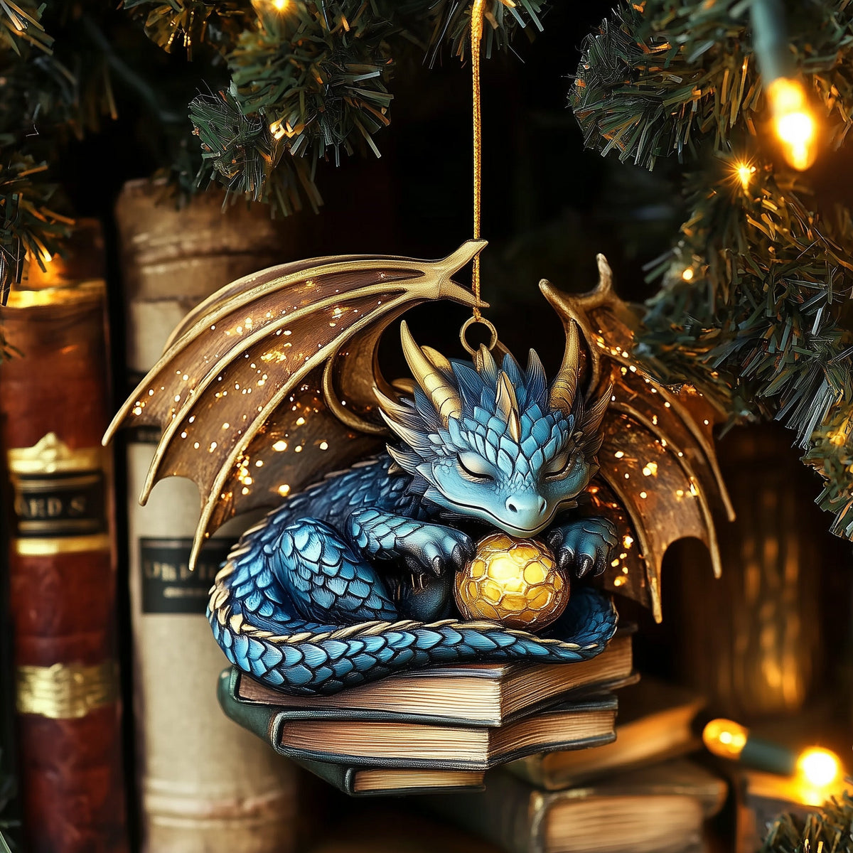 Book Dragon Ceramic Ornament GFSPNL47