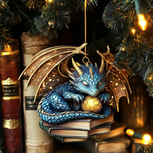 Book Dragon Ceramic Ornament GFSPNL47