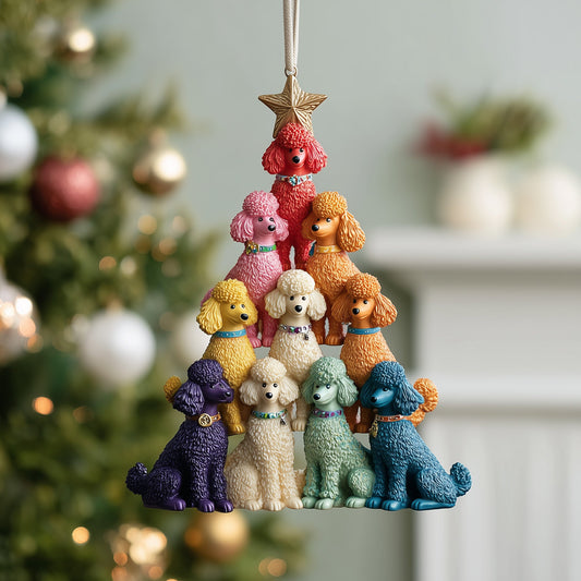 Poodle Charm Mica Ornament GFSPTP16