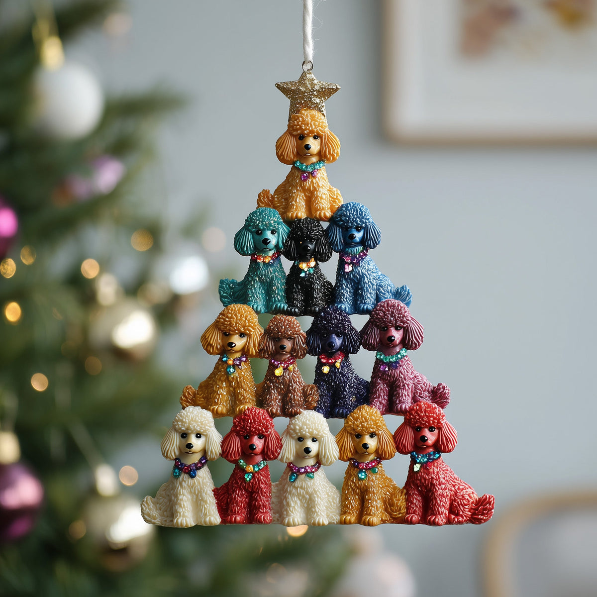 Poodle Charm Mica Ornament GFSPTP17