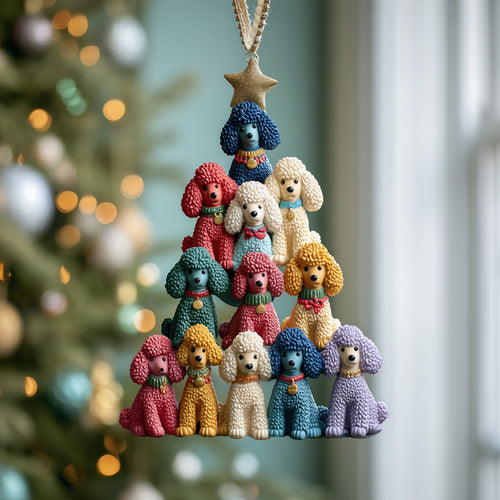 Poodle Charm Mica Ornament GFSPTP18