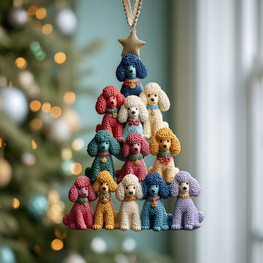Poodle Charm Mica Ornament GFSPTP18