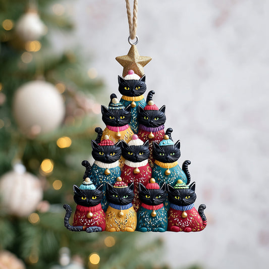 Black Cat Mica Ornament GFSPTP23