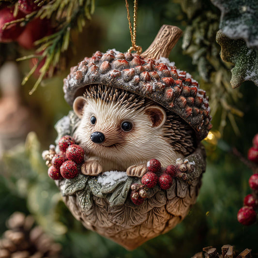 Charming Hedgehog Christmas Ornament GFSPTP37