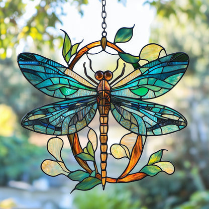 Blooming Dragonfly Window Hanging Suncatcher GFTOAB4286