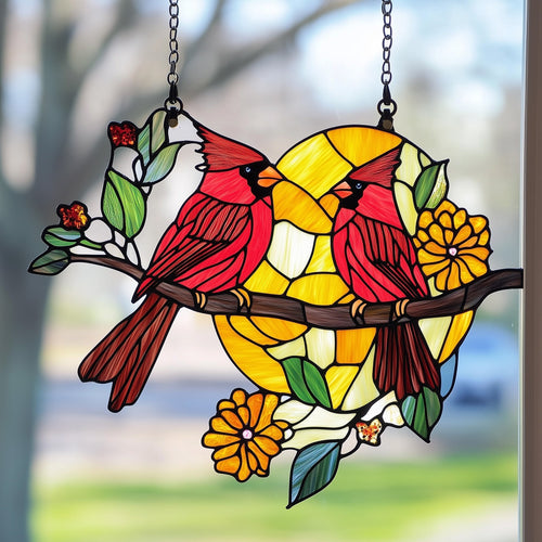 Cardinal Love Window Hanging Suncatcher GFTOAB4428