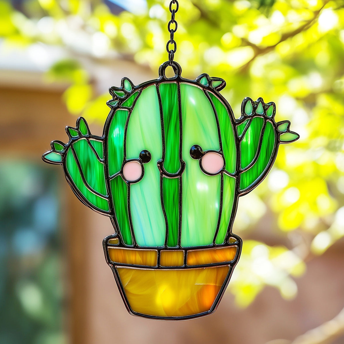 Cactus Dance Window Hanging Suncatcher GFTOAB4758