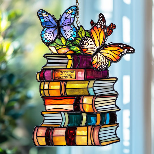 Book Window Hanging Suncatcher GFTOAB4804