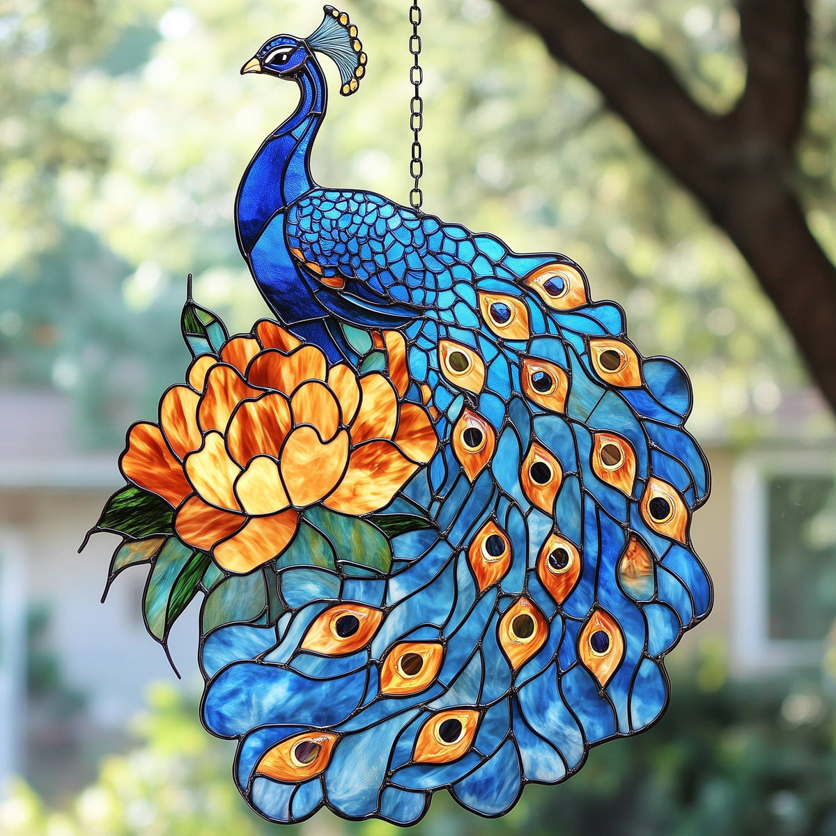 Charming Peacock Window Hanging Suncatcher GFTOAB4826