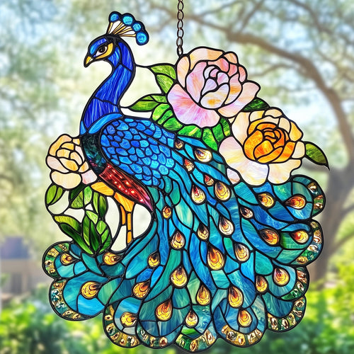 Charming Peacock Window Hanging Suncatcher GFTOAB4827