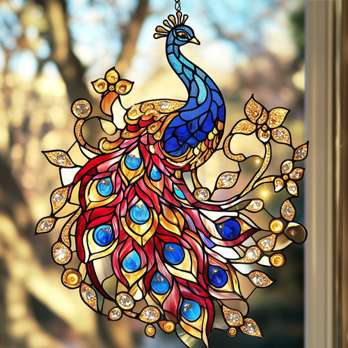 Charming Peacock Window Hanging Suncatcher GFTOAB4833