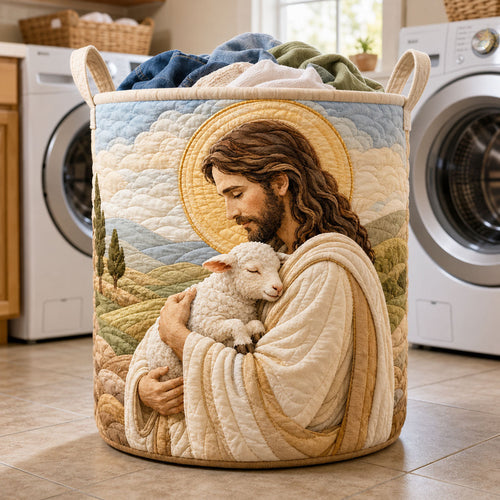Good Shepherd Embrace Quilted Laundry Basket GFTOHNL1426