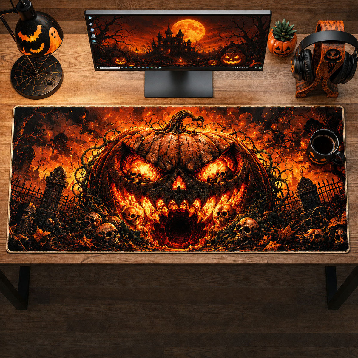 Infernal Pumpkin Nightmare Desk Mat GFTOHNL1849
