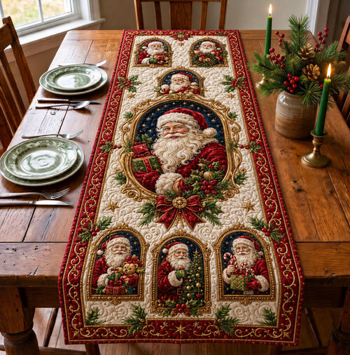 Santa Portrait Collection Quilted Table Runner GFTOHNL2445