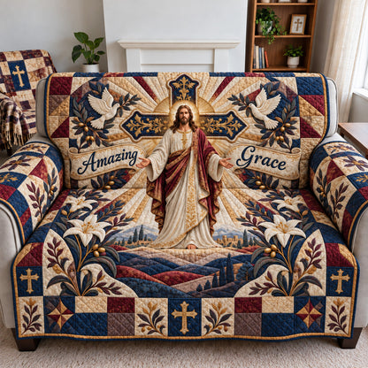 Jesus Amazing Grace Quilted Sofa Cover GFTOHNL4770