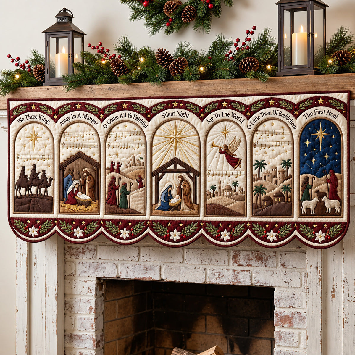 Nativity Story Quilted Mantel Scarf GFTOMA15486