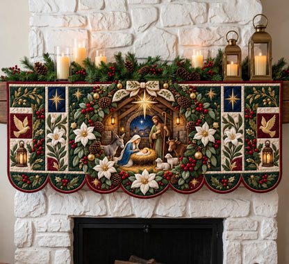 Holy Nativity Quilted Mantel Scarf GFTOMA15487