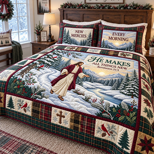 Winter Mercy 3-Piece Quilted Bedding Set GFTOMA15556