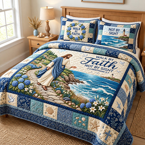 Walk By Faith 3-Piece Quilted Bedding Set GFTOMA15559