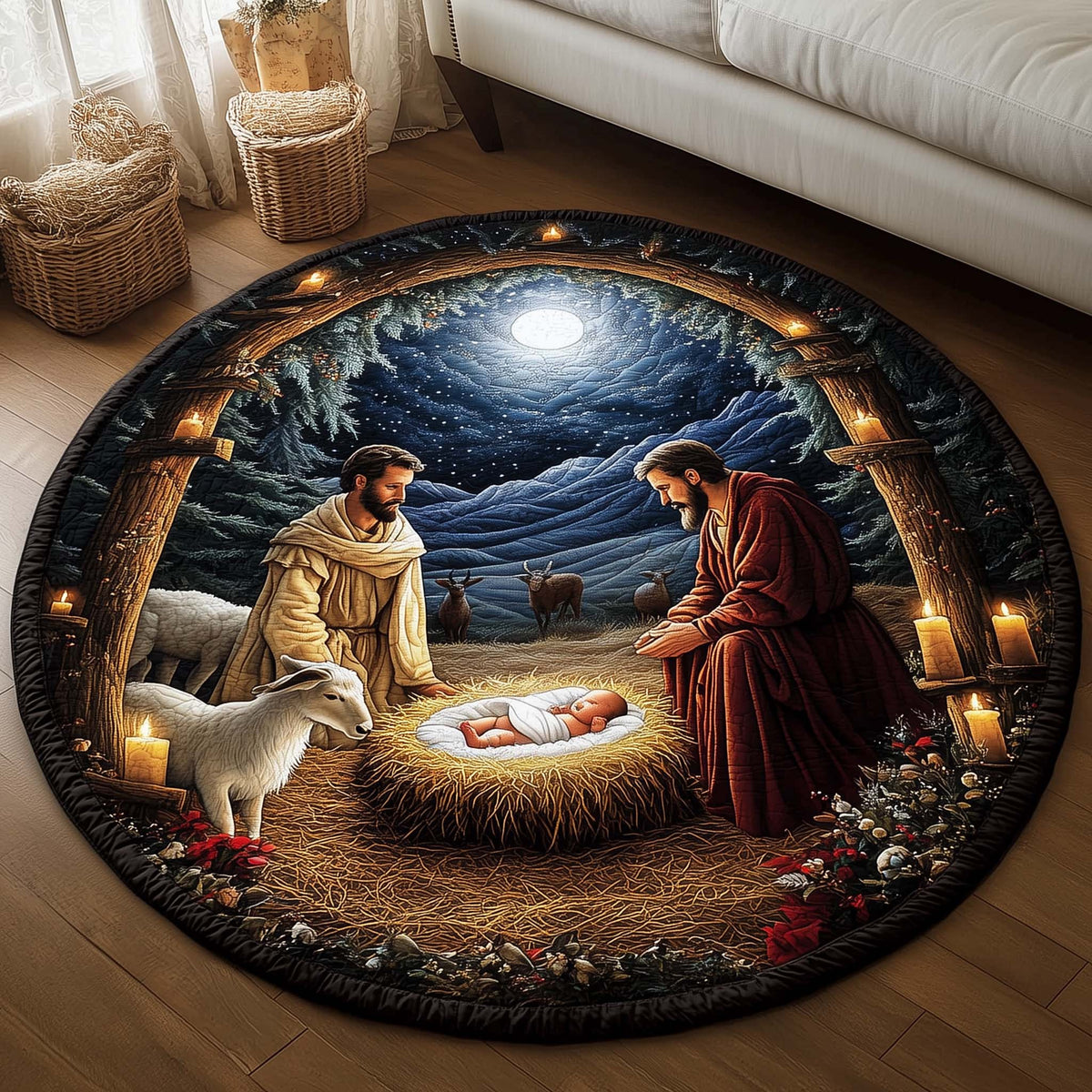 Christian Quilted Round Mat GFTOMA6959