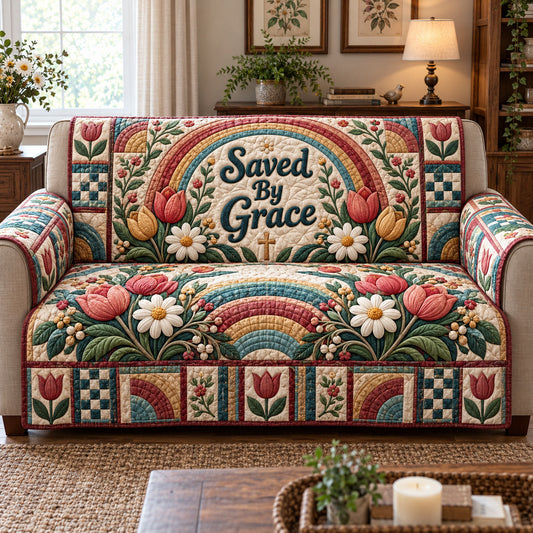 Christian Faith Quilted Sofa Cover GFTONMU3628