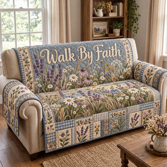Christian Faith Quilted Sofa Cover GFTONMU3629