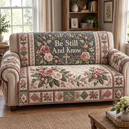Christian Faith Quilted Sofa Cover GFTONMU3632