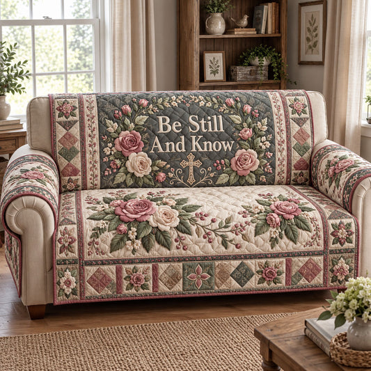 Christian Faith Quilted Sofa Cover GFTONMU3632