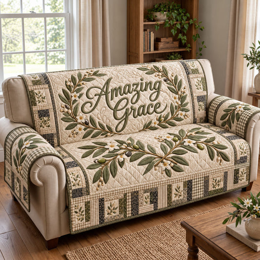 Christian Faith Quilted Sofa Cover GFTONMU3633
