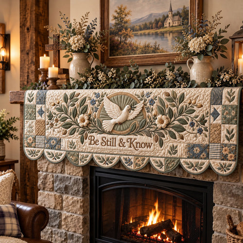 Christian Faith Quilted Mantel Scarf GFTONMU3667