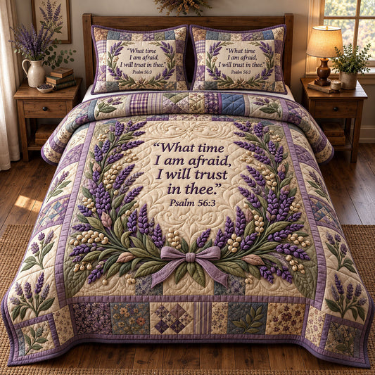 Floral Bible 3-Piece Quilted Bedding Set GFTONMU3697