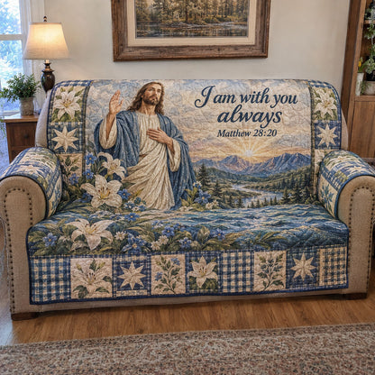 Christian Faith Quilted Sofa Cover GFTONMU3848