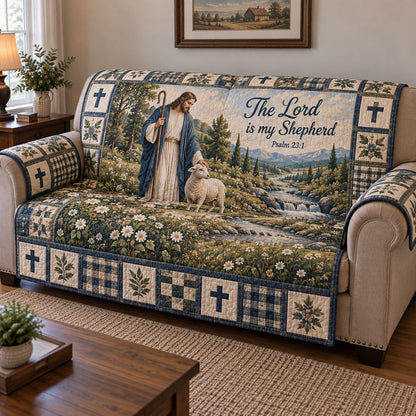 Christian Faith Quilted Sofa Cover GFTONMU3850