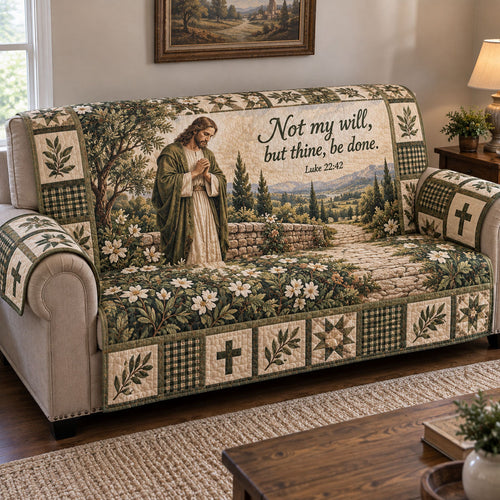 Christian Faith Quilted Sofa Cover GFTONMU3852