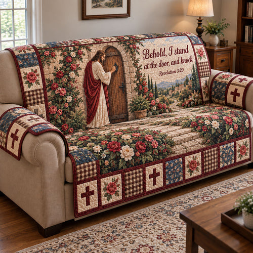 Christian Faith Quilted Sofa Cover GFTONMU3902