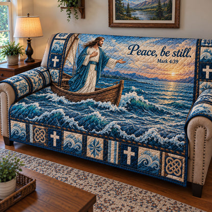 Christian Faith Quilted Sofa Cover GFTONMU3903