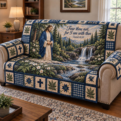 Christian Faith Quilted Sofa Cover GFTONMU3905